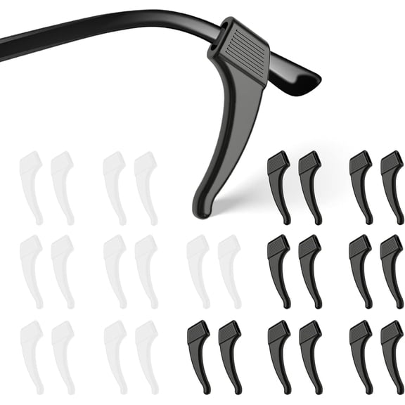 20 Pairs Anti-Slip Eyeglass Ear Grips Hook, Comfortable Silicone Elastic Eyeglasses Temple Tips Sleeve Retainer-For Eyeglasses Sunglasses Spectacles Glasses