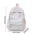 thumbnail image 2 of Cute Backpack for Girls Kawaii Large Capacity School Bag Laptop Bookbags Aesthetic Heart Embroidery Casual Daypack for Student,Yellow, 2 of 4