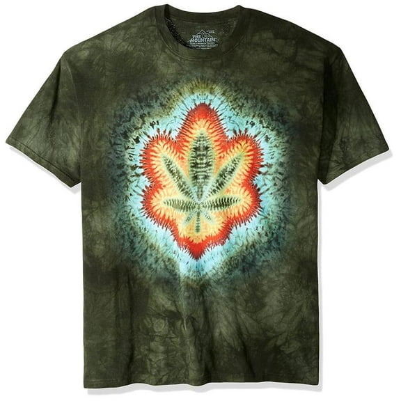 Sweet Leaf Cannabis Weed Grass Green Cotton The Mountain T-Shirt M