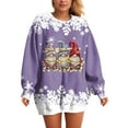 thumbnail image 6 of Towmus Women's Fashion Crew Neck Graphic Sweatshirts Casual Long Sleeve Christmas Print Sweatshirt Tops, 6 of 7