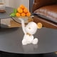 thumbnail image 5 of Bandeja de almacenamiento con forma de oso de resina, bandeja para servir, estatua de animal, decoración del hogar Blanco, 5 of 8