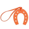 thumbnail image 1 of Llavero decorativo de moda con colgante de herradura de piel sintética en forma de U (naranja), 1 of 7