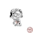 thumbnail image 1 of Abalorios de plata de ley 2023 100% para mujer, cuentas colgantes compatibles con pulsera Pandora Original, collar, joyería Diy, para hacer regalos, 925, 1 of 4