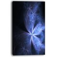 thumbnail image 2 of Glittering Soft Blue Fractal Flower - Floral Canvas Art Print, 2 of 3
