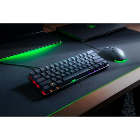 Razer - Huntsman Mini 60% Wired Optical Linear Switch Gaming Keyboard with Chroma RGB Backlighting - Black