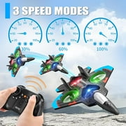 V32 Foam RC Planes for Kids Adults 8-16, RC Airplane Fighter Jet with Light, 360° Flip Fighter Jet Toy, Stunt Roll, Airplane Toy Gifts for Kids Boys