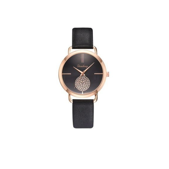 Crystal Pave Rose Goldtone Bracelet Watch