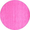 thumbnail image 1 of Ahgly Company Indoor Round Solid Pink Modern Area Rugs, 4' Round, 1 of 4