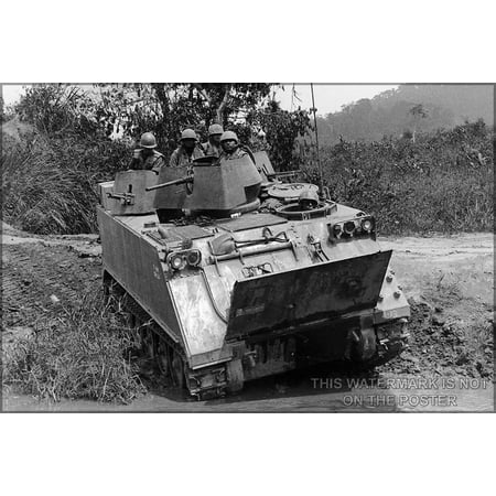 24"x36" Gallery Poster, M113 armored personnel carrier vietnam 1966