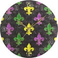 thumbnail image 5 of GZHJMY Mardi Gras Wall Clock, Silent Non Ticking Battery Operated Round PVC Clock for Kitchen Office School Home Decorative, 5 of 7