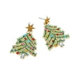 thumbnail image 4 of 1 par de aretes navideños - Decoración navideña para mujer Aretes de árbol de navidad JAMW Sencillez, 4 of 5