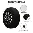 thumbnail image 2 of Salouo Monster Car Print Spare Tire Cover 14-17 inch Spare Tire Protector Universal Tough Tire Wheel Cover for Trailer SUV and Truck-16 inch, 2 of 6