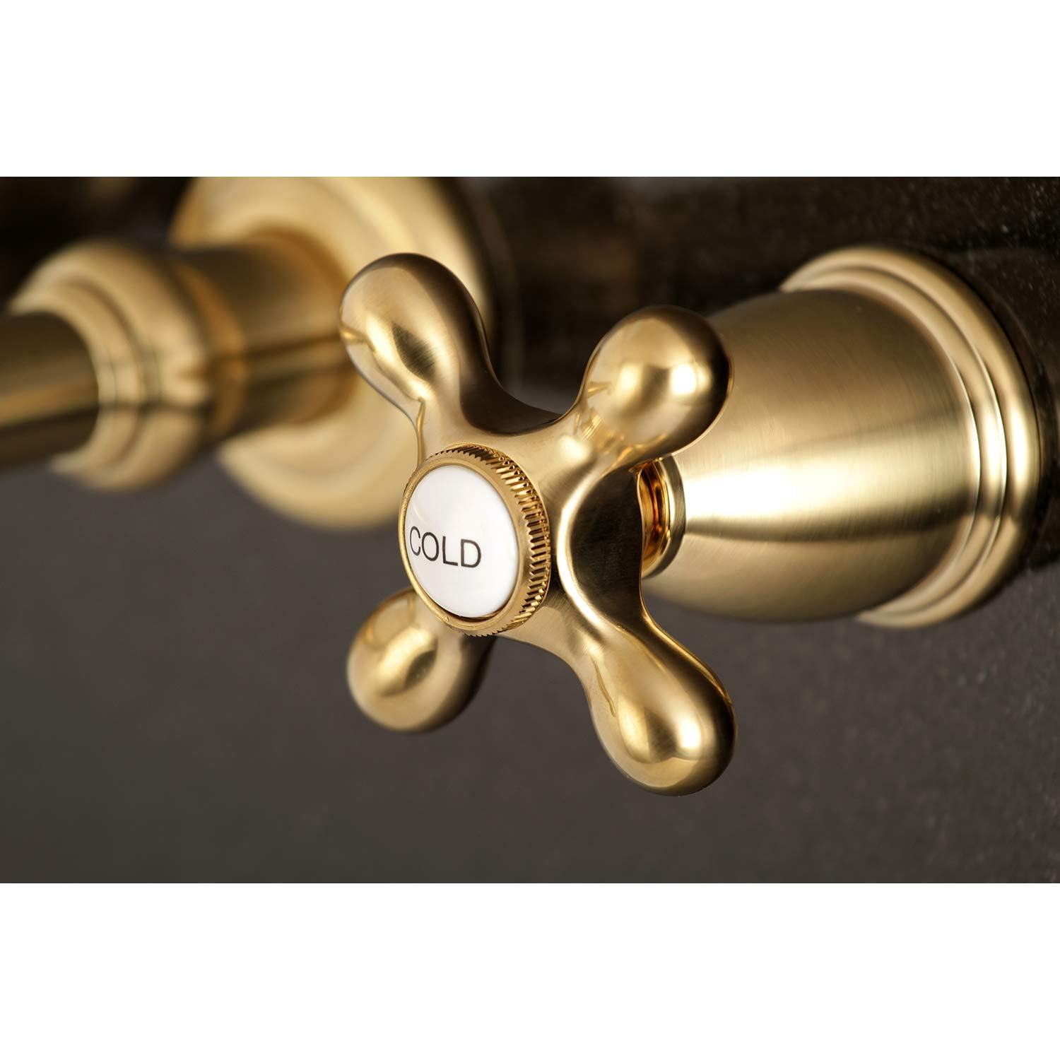 Kingston Brass English Country Roman Tub Faucets With Brushed Brass KS7027AX
