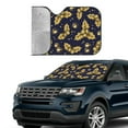 thumbnail image 4 of XMXT Car Sun Shade Windshield, Yellow Bells Prints Sunshade for Car Windshield Sun Shades for Car SUV Truck, m, 4 of 9