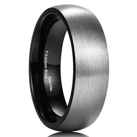 - King Will Wedding Band 7mm Titanium Rings for Men Comfort Fit 8
