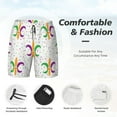 thumbnail image 5 of Balery Mardi Gras Carnival1 Mens Swim Trunks Swim Shorts for Men Quick Dry Inseam Beach Shorts with Compression Liner Pocket-3X-Large, 5 of 9