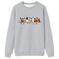 thumbnail image 4 of Tiweut Vintage Birds Sweatshirt Gift for Women Casual Long Sleeve Tshirt Cute Bird Lover Gifts Pullover Tee Tops,Grey,L, 4 of 4