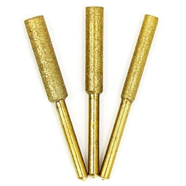 Chainsaw Bits, 8Pcs Coating Plated Sharpener High Hardness Electric Chainsaw File Chainsaw Sharpening Wheel Chainsaw Sharpener Bits for Electric Chain Saw
