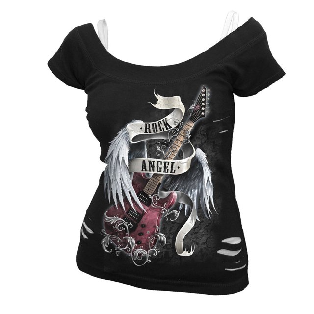 Spiral Direct T-Shirt 2 en 1 Rock Angel pour Femmes
