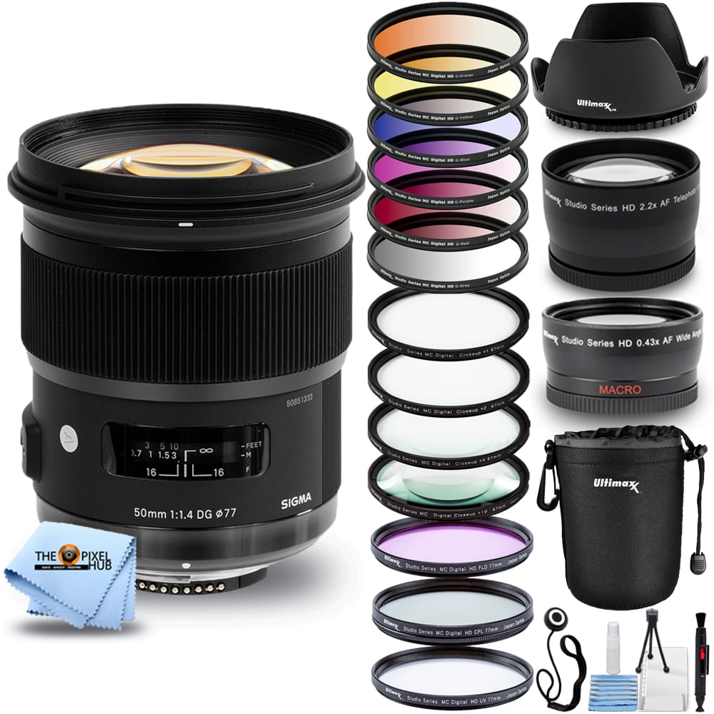 Sigma 50mm F 1 4 Dg Hsm Art Lens For Nikon F Mage Bundle With 6pc Graduated Color Filter Kit Macro Close Up Lenses Telephoto And Wide Angle Lenses And Much More Walmart Com Sigma 50mm F 1 4 Dg Hsm Art Lens For Nikon F Mage Bundle With 6pc Graduated Color Filter Kit Macro Close Up Lenses Telephoto And Wide Angle Lenses And Much More Walmart Com