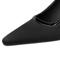 thumbnail image 3 of Women Square Toe High Heels 7.5CM Stiletto Sexy Satin Pumps Wedding Evening for Bride Prom Party, 3 of 5