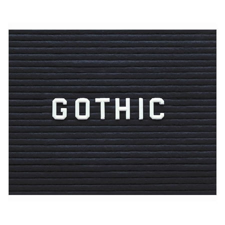 Gothic Font Changeable Letters in White (0.5 in. W x 0.1 in. D x 0.5 in. H)