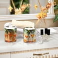 thumbnail image 4 of Yayeee 4 Pack Qtip Holder Bathroom Cotton Swab Canister with Lid Clear Dispenser Set, Mid Century Glasses, 4 of 6