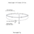 thumbnail image 3 of FindChic Initial Anklets for Women, Silver Layered Beaded Ankle Bracelet with Cubic Zirconia Alphabet P Adjustable Waterproof Summer Foot Jewelry for Birthday Mothers Day Gifts, 3 of 8