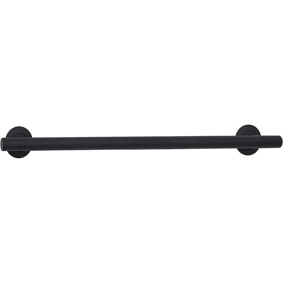 36-inch Coronado Designer Straight Bathroom Shower Grab Bar, Stainless Steel, Matte Black
