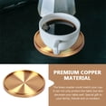thumbnail image 1 of unbranded Posavasos Metálico Dorado De Cobre Resistente Para Proteger Mesas Y Escritorios En Casa, 1 of 7