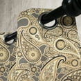 thumbnail image 3 of Ambesonne Paisley Grommet Curtain, Flowers Stripes, 50" x 120", Brown Black and White, 3 of 6