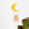 thumbnail image 1 of Teddy Bear Swinging Moon Wall Decal Wallmonkeys Peel and Stick Graphic (48 in H x 23 in W) WM427660, 1 of 4