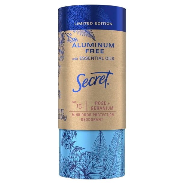 Secret AluminumFree Deodorant with Essential Oils Rose Geranium