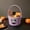 117#Purple, variant on Halloween Storage Basket, Cotton Rope Woven Toy Basket with Handles for Holiday Candy Bucket, Large Decorative Halloween Ghost Pumpkin Basket for Living Room Playroom and Party Centerpiece