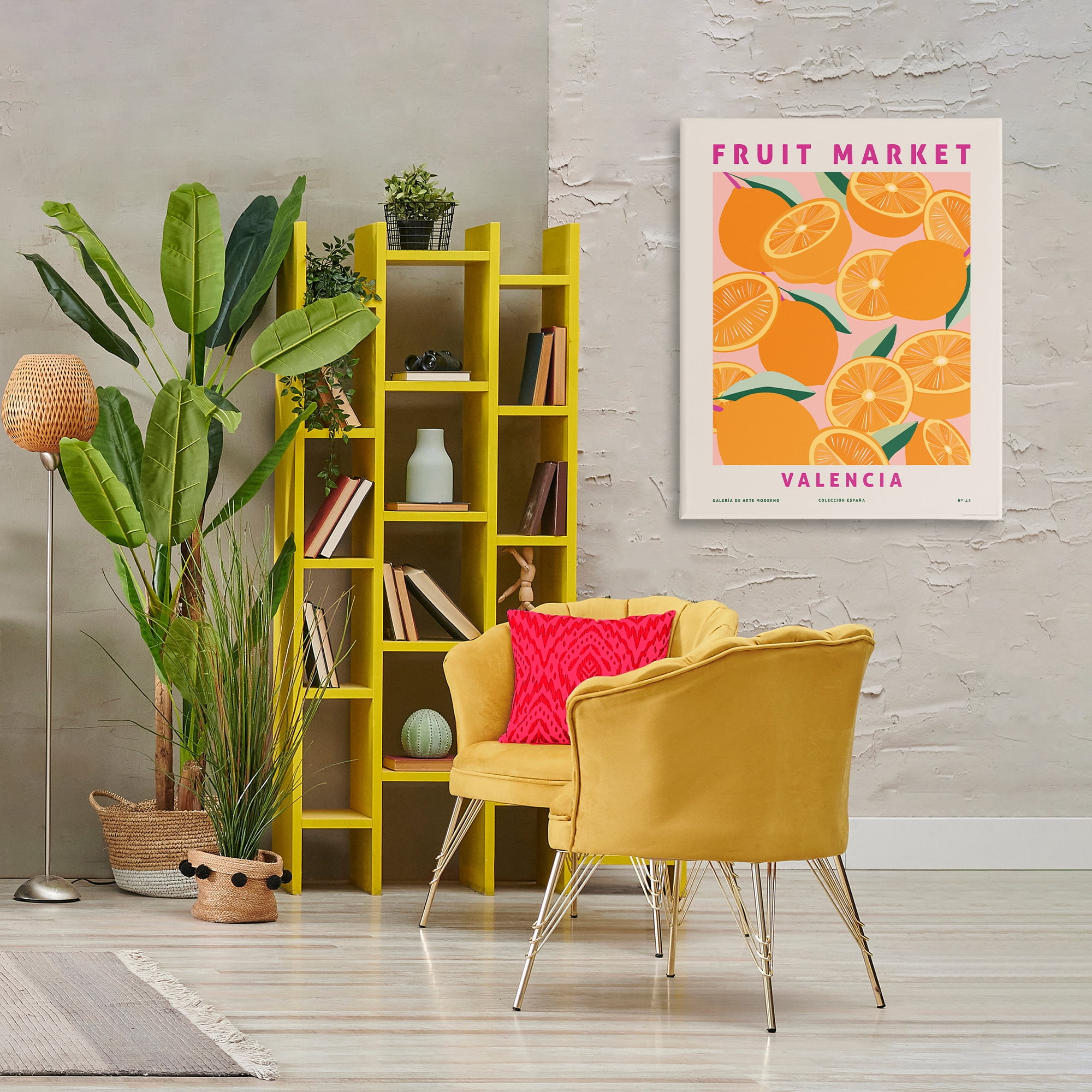 Stupell Industries Fruit Market Oranges Food & Beverage Painting Wrapped Canvas Art Print Wall Art, 30 x 40