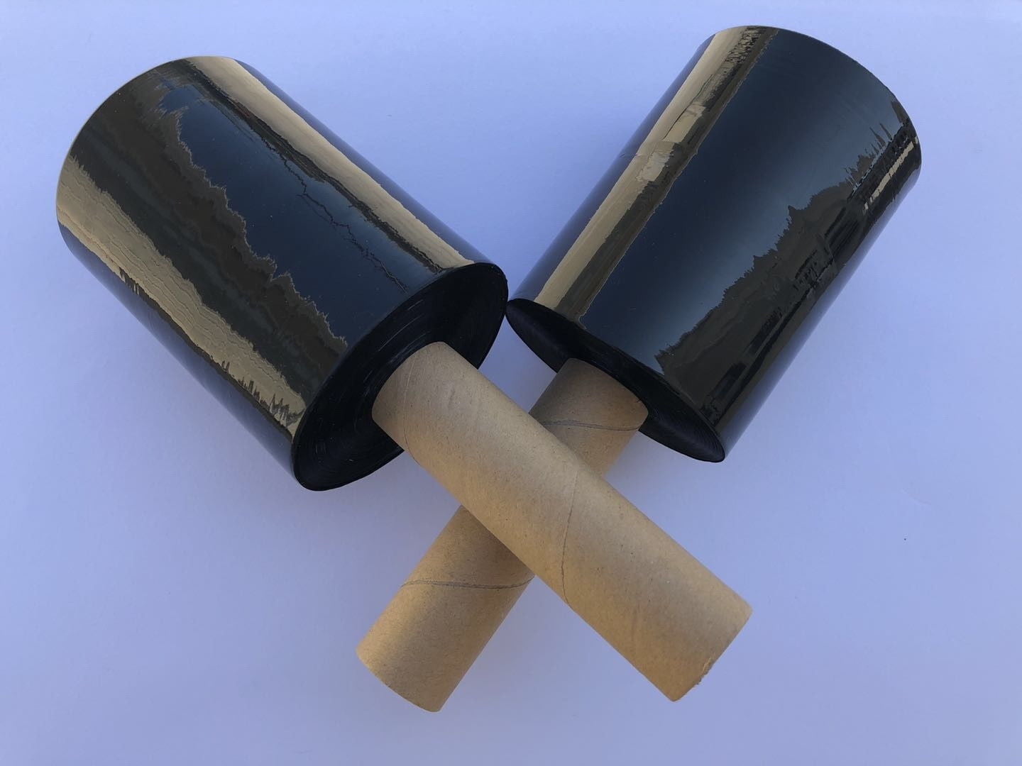 Shrink Wrap Black Stretch Film 2 Rolls 5"x1000 80 Gauge Heavy Duty