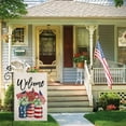 thumbnail image 4 of Newhomestyle Patriotic American Star and Strip Floral Welcome Garden Flag 12×18 Inch Double Sided 4th of July Independence Day Memorial Day Yard Outdoor Decor, 4 of 6