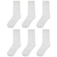 thumbnail image 4 of Falari 6-Pack Women Diabetic Crew Socks Diabetes Edema and Circulatory Loose Fitting Cotton 9-11 (White), 4 of 6