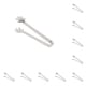 thumbnail image 2 of Inteprter Pinzas para comida de acero inoxidable para servir en fiestas, Clips de cocina para el hogar, Buffet, reutilizable, lavable, para Tipo 1 10piezas, 2 of 6
