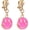 Hot Pink-Smiley, variant on Preppy Clip On Earrings for Women Non Piercing Smile Face Pendant Pink White Gold Small Dangle Drop Earrings Trendy Y2K Jewelry Gifts[f1436]