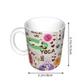 thumbnail image 2 of Disketp Dog Doing Yoga Large Coffee Mug with Handle Tea Cup Novelty Coffee Cup for Men Women Office Work, 2 of 6
