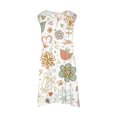 thumbnail image 4 of BYHONG Robes d'Été Décontractées pour Filles Mode Mignonne Printemps et Été Imprimé Col Rond Sans Manches Robe Décontractée (1) Jaune 13-14 Robes d'Été pour Filles, 4 of 5