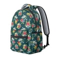 thumbnail image 2 of Pioneer Flower Floral Print Pattern Backpack for School, Cute School Bag with Adjustable Shoulder Straps and Padded Back, 15.3"x11"x7.1", 2 of 5