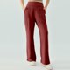 thumbnail image 2 of Pantalones casuales de pierna recta para mujer: holgados con bolsillos, poliéster de color liso, para uso diario, para estar por casa y para actividades al aire libre, 2 of 6