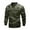Army Green, variant on Men's Military Jacket with Multi Pockets Lightweight Zip Front Stand Collar Flight Jackets Casual Windbreaker Coats Black S