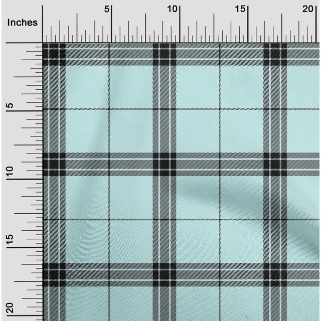 oneOone Polyester Lycra Fabric Tartan Check Printed Craft Fabric BTY 56 Inch Wide