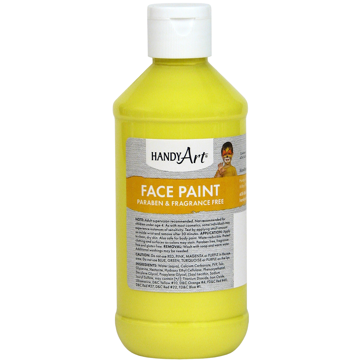 Handy Art Face Paint 8ozYellow