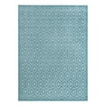 thumbnail image 2 of Unique Loom Outdoor Trellis Textured Collection Area Rug - Spatial (9' x 12' Rectangle Aqua/Ivory), 2 of 6