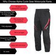 thumbnail image 3 of Pantalones de moto ALPHA CYCLE GEAR impermeables para todas, 3 of 6