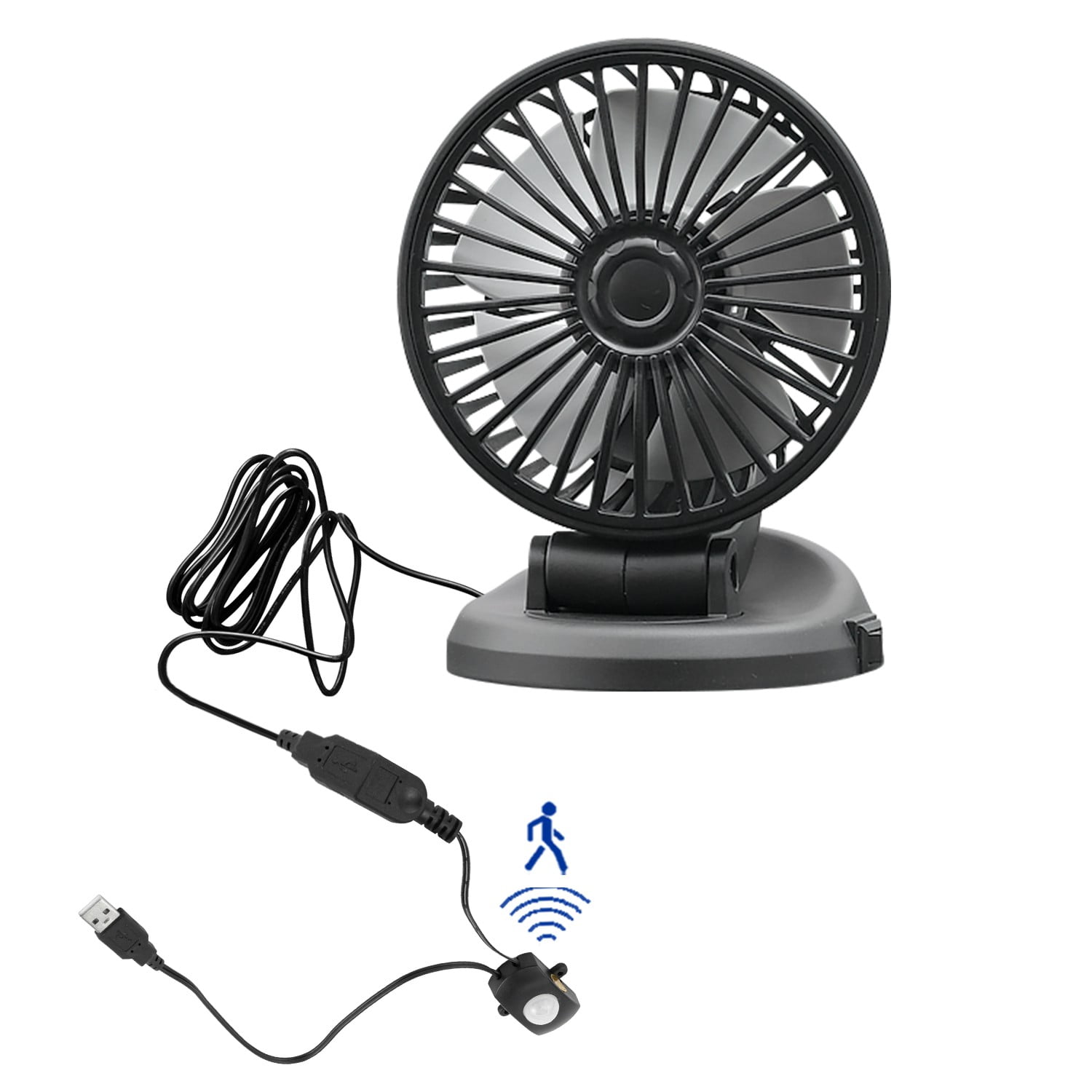 FSLiving 5V Car Fans USB-Powered Car Cooling Air Fan Powerful Single ...
